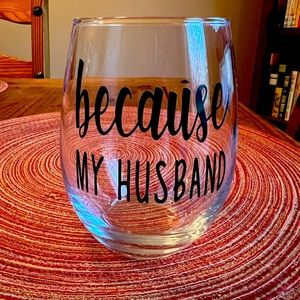 Stemless wine glass